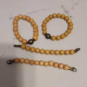 Lenny and Eva Yellow Beaded Bracelet Set